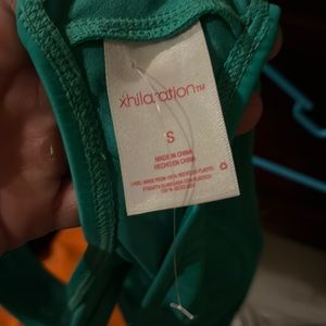 Teal/sea foam/teal swim top